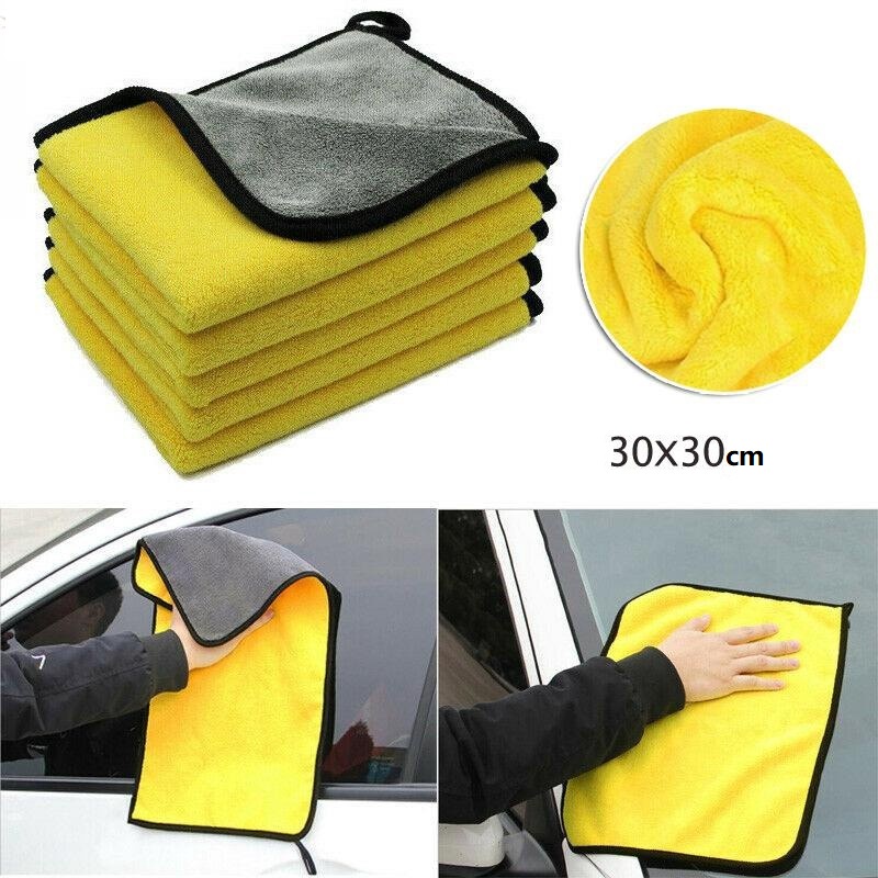 SUPER STAR KAIN LAP MICROFIBER MOBIL PREMIUM TEBAL DAN LEMBUT 30X30CM Tebal Lap Tangan Pembersih KAI