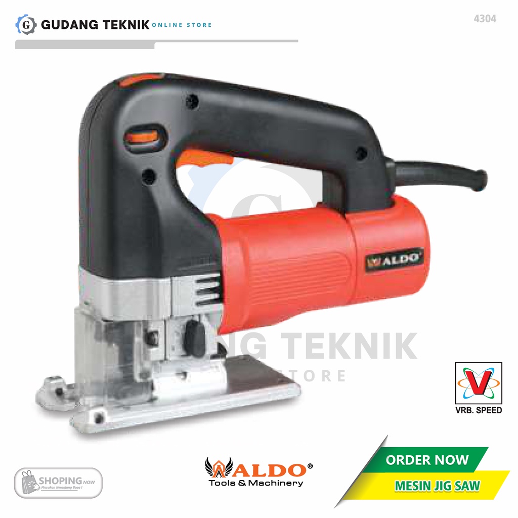 Mesin Jigsaw Listrik 65mm ALDO 4304 / Jig Saw Elektrik Electric 570W ALDO 4304 - Mesin Gergaji Listrik ALDO 4304