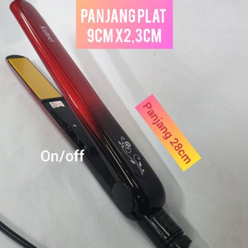 Bisa COD Alat Catok Catokan Rambut 2 in 1 Kemei KM-820 Curly - Lurus Dengan Temperatur Control