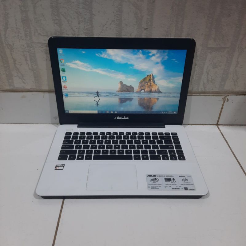 Laptop Asus X455WA Amd E1-6010 Vga Amd Radeon R2 Graphic Layar 14 inch Windows 10 Gaming editing desain