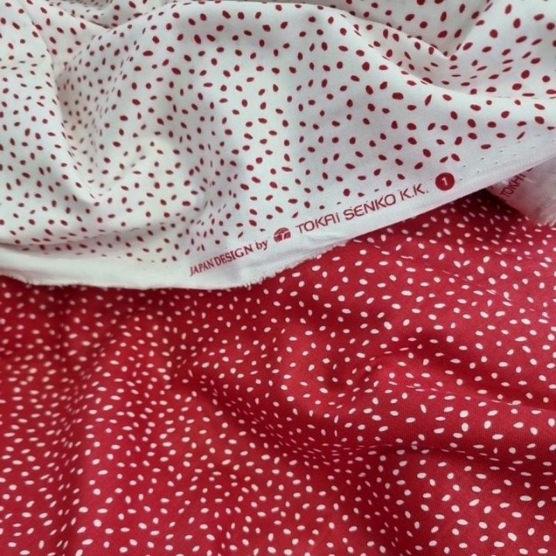 KATUN JEPANG POLKADOT KATUN POPLIN