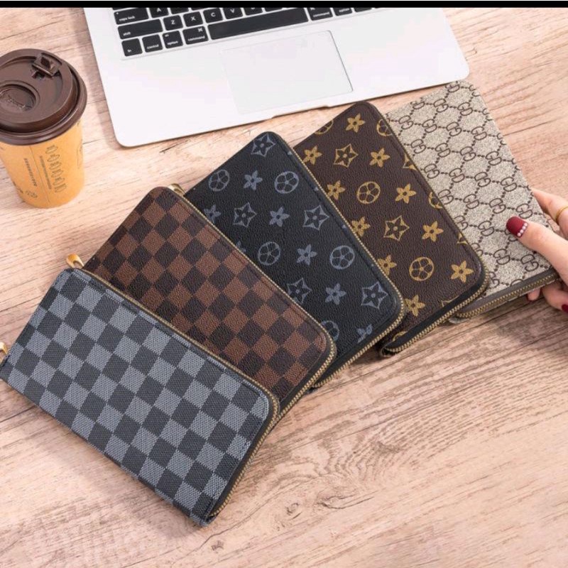 DOMPET WANITA PANJANG ELV DOMPET WANITA ASLI IMPORT DOMPET SERBAGUNA  ADA TEMPAT UANG DAN HP DOMPET RESLETING