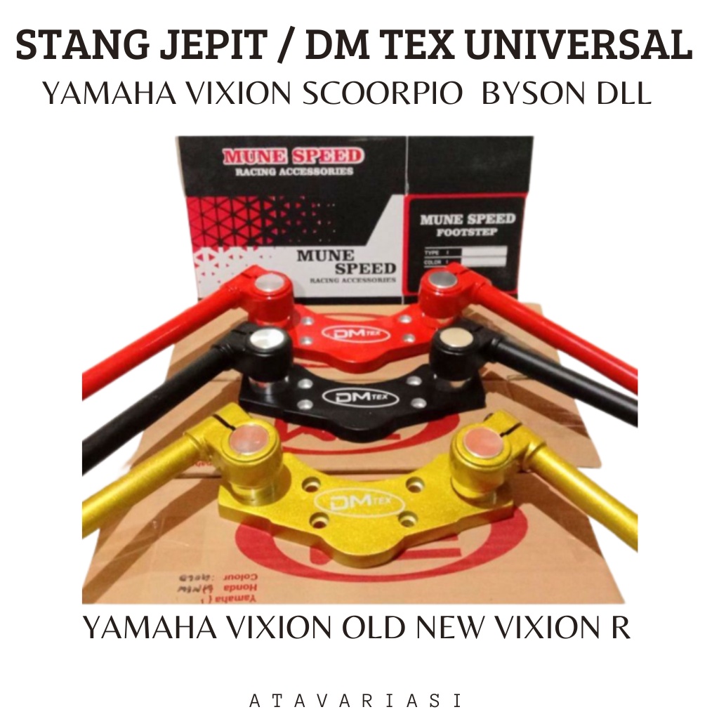 Stang jepit Vixion new NVA,NVL ,Vixion old dan Vixion R PLUS DUDUKAN bracket stang Jepit byson scoor