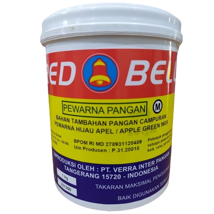 

Red Bell Pewarna Bubuk Apple Green 9605, 1 Kg