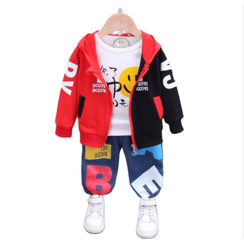 3 IN 1 STREET STYLE JEPANG UNTUK ANAK LAKI LAKI USIA 1 SAMPAI 5 TAHUN BAJU ANAK SETELAN ANAK PAKAIAN ANAK