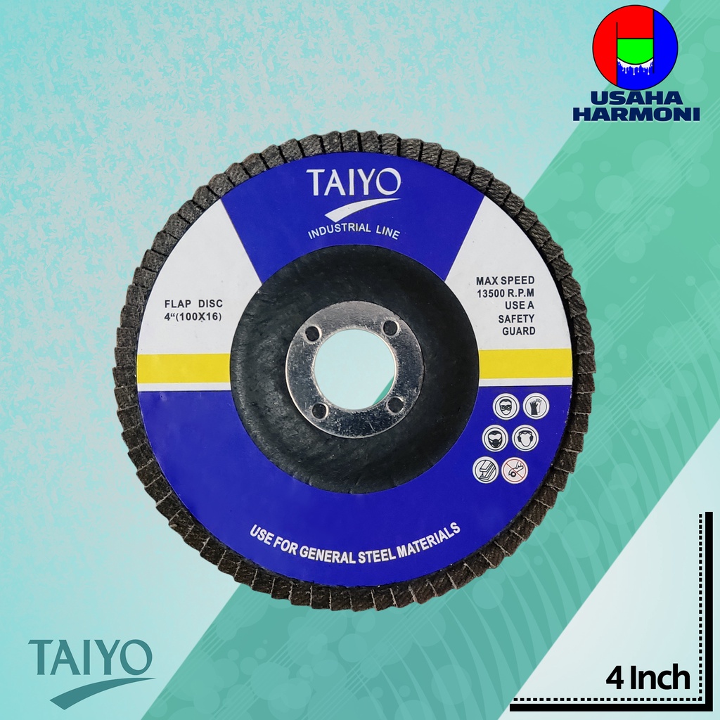 Taiyo Flap Disc 4 Inch | "Tersedia Berbagai Ukuran Grit"