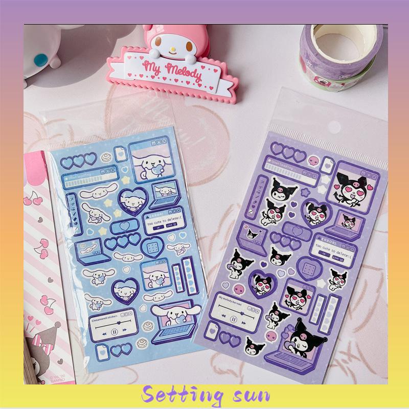 stiker sanrio lucu kuromi steve sparkling cinnamoroll stikers jurnal toploader deco material sticker TN