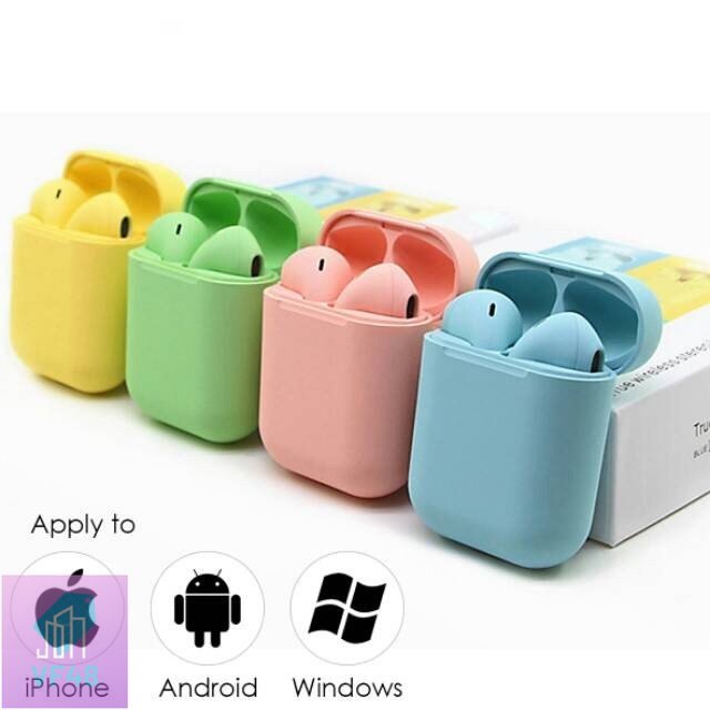 Headset Bluetooth Inpods i12 TWS Macaron Earphone Bluetooth Inpods 12 - Headset IPhone - Tws IPHONE 