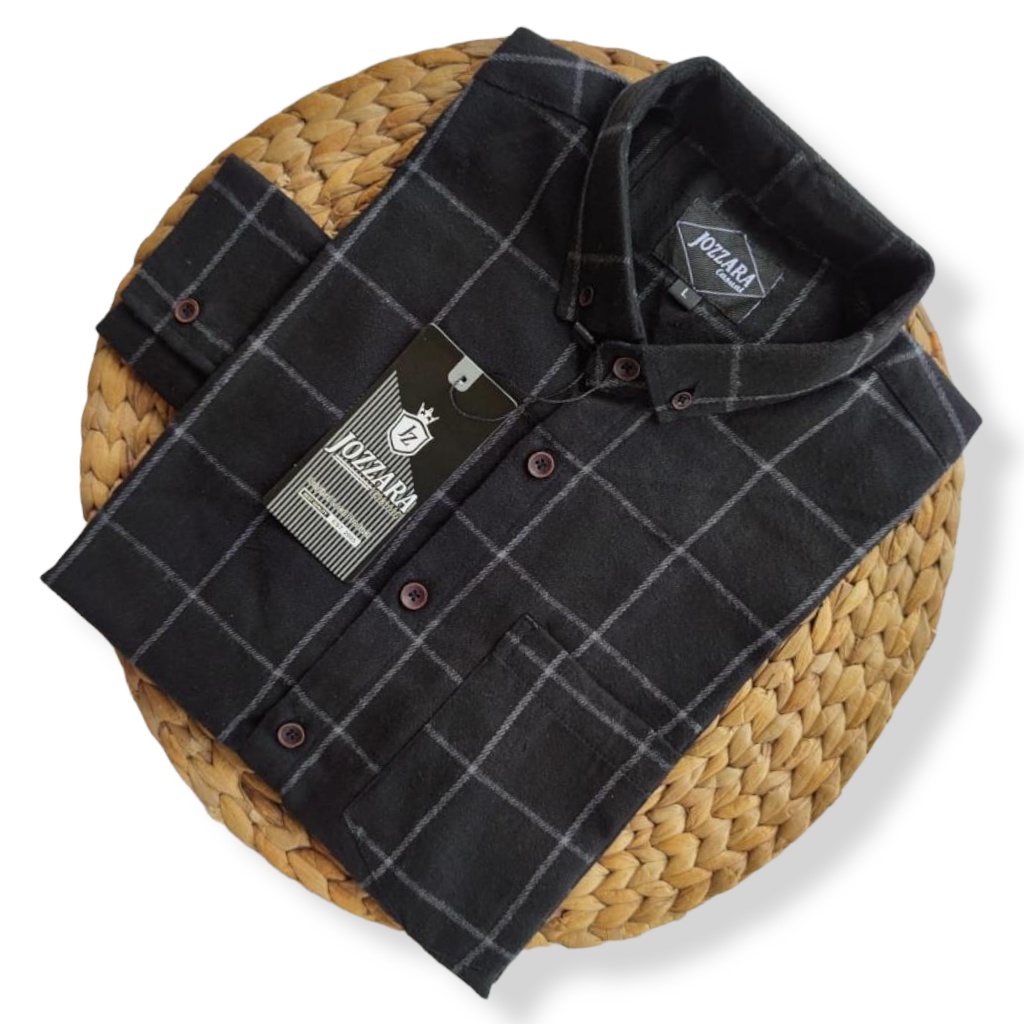 Kemeja Flanel Pria Lengan Panjang Super Premium  Hem Casual
