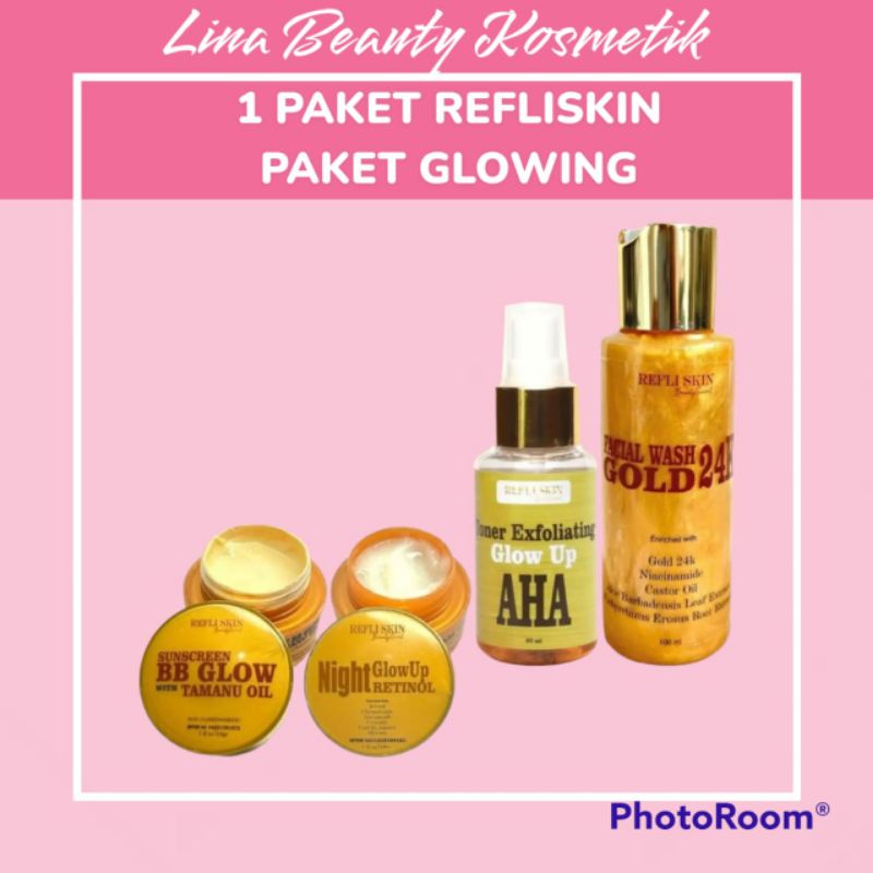 LGLOW REFLISKIN PAKET GLOW UP EXFOLIATING ISI 4 L GLOW REFLI SKIN