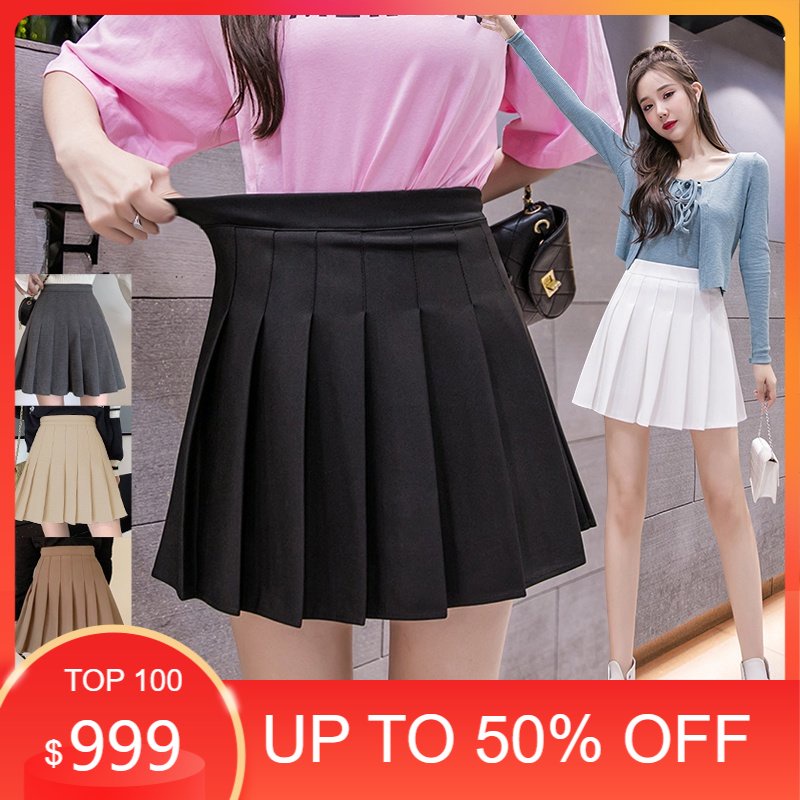 Rok mini korea/ KARAKOREA 801 Banding Tennis Skirt/Korean Pleated Skirt/Rok Mini with inner pants/Rok pendek