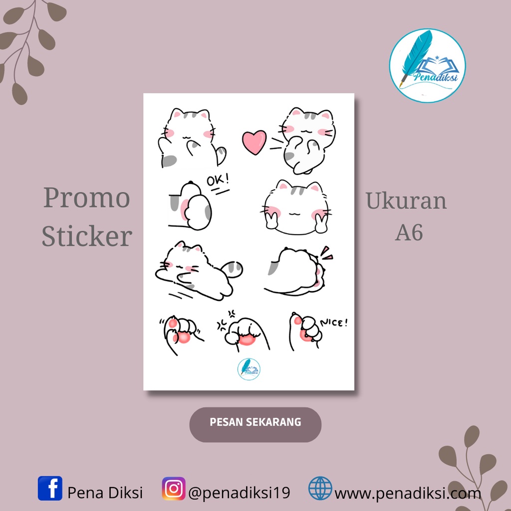 

Sticker Lucu Ukuran A6 Desain 005