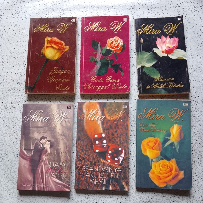 Buku Cabutan Novel Karya Mira W. judul lengkap lihat Deskripsi