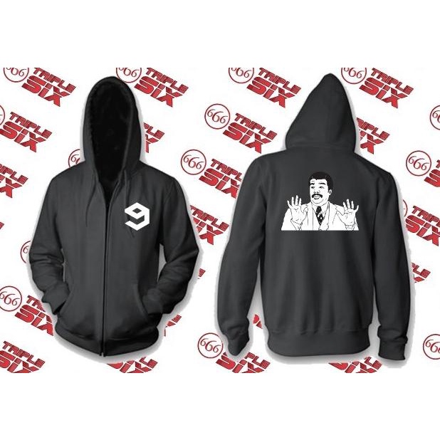 Jaket Hoodie zipper Meme 9gag Neil Degrasse tyson