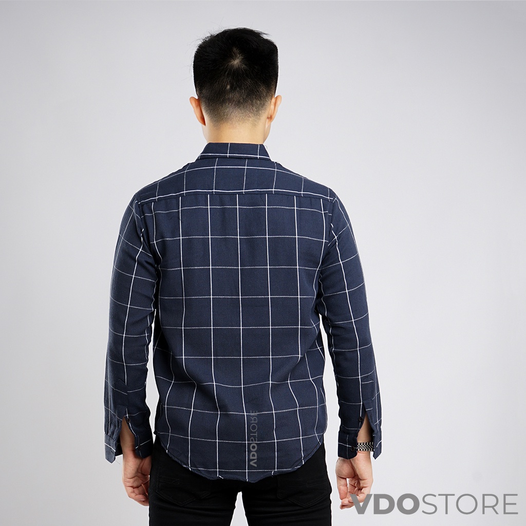 KEMEJA FLANEL PRIA 25B SIMPLE NAVY - M L XL XXL 3XL - KEMEJA LENGAN PANJANG VDOSTORE DEWASA BAJU FLANNEL TANGAN PANJANG HITAM NAVY ABU MOTIF KEMEJA COWOK MURAH DEWASA SANTAI TEBAL KUALITAS IMPORT BAJU CATUR PANEL FANEL