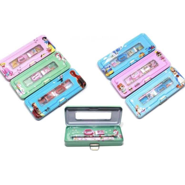 

[PRODUK 8LTDN] KOTAK PENSIL KALENG ada ISI/PENCIL CASE RANTANG QGT