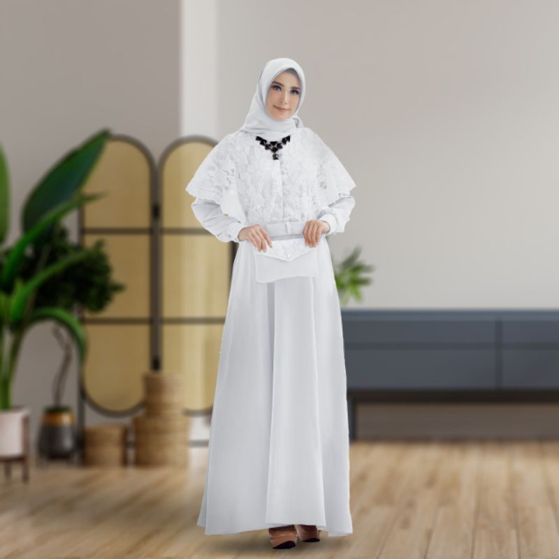 Gamis wanita dress Brukat kondangan wanita nadine