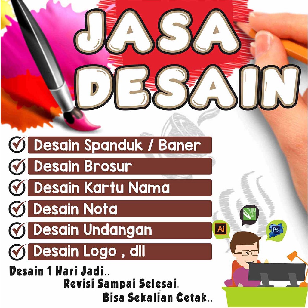 Jasa Desain Grafis, Desain Logo, Spanduk ,Poster, Brosur, Baner, Kartu Nama, Website, Kemasan, DLL
