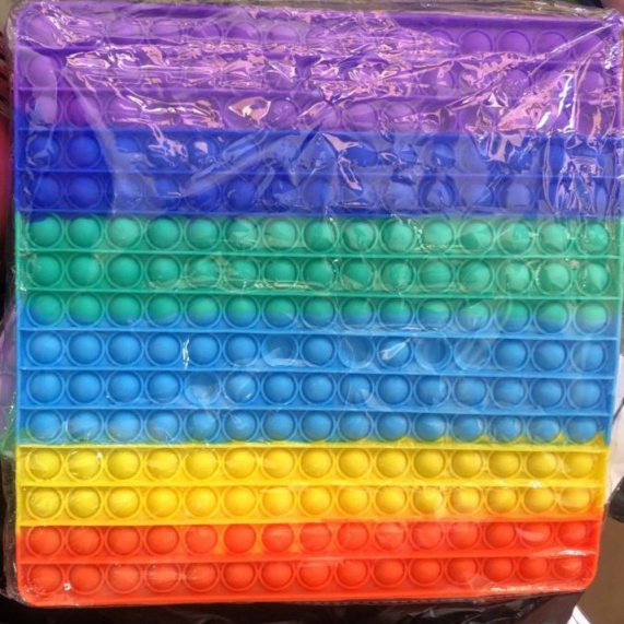 Unik POP IT RAINBOW SUPER JUMBO XXXL / popit tiktok fidget bubble tik tok - Square Diskon