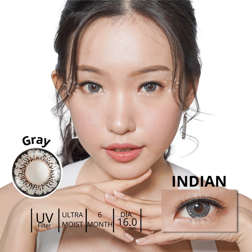 JUAL SOFTLENS  INDIAN SISSE LENS GRAY / BROWN Minus -550 s/d -600 soflen motif softlens corak soflens barbie softlen soplen mata besar soflens  soflen jual softlens jualsoflen jualsoftlen