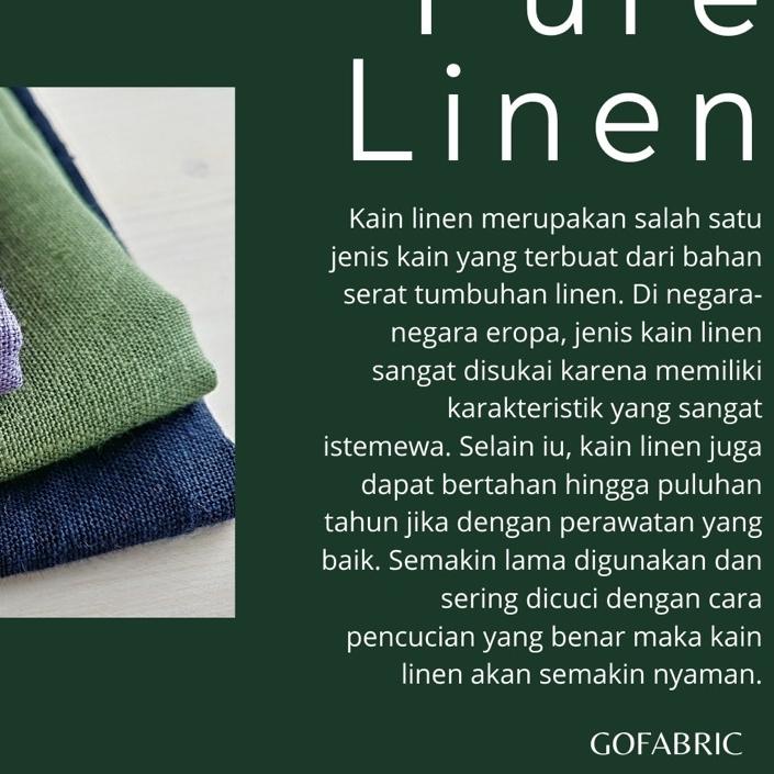 Kain Linen Kain Pure Linen Kain Linen Polos Bahan Linen