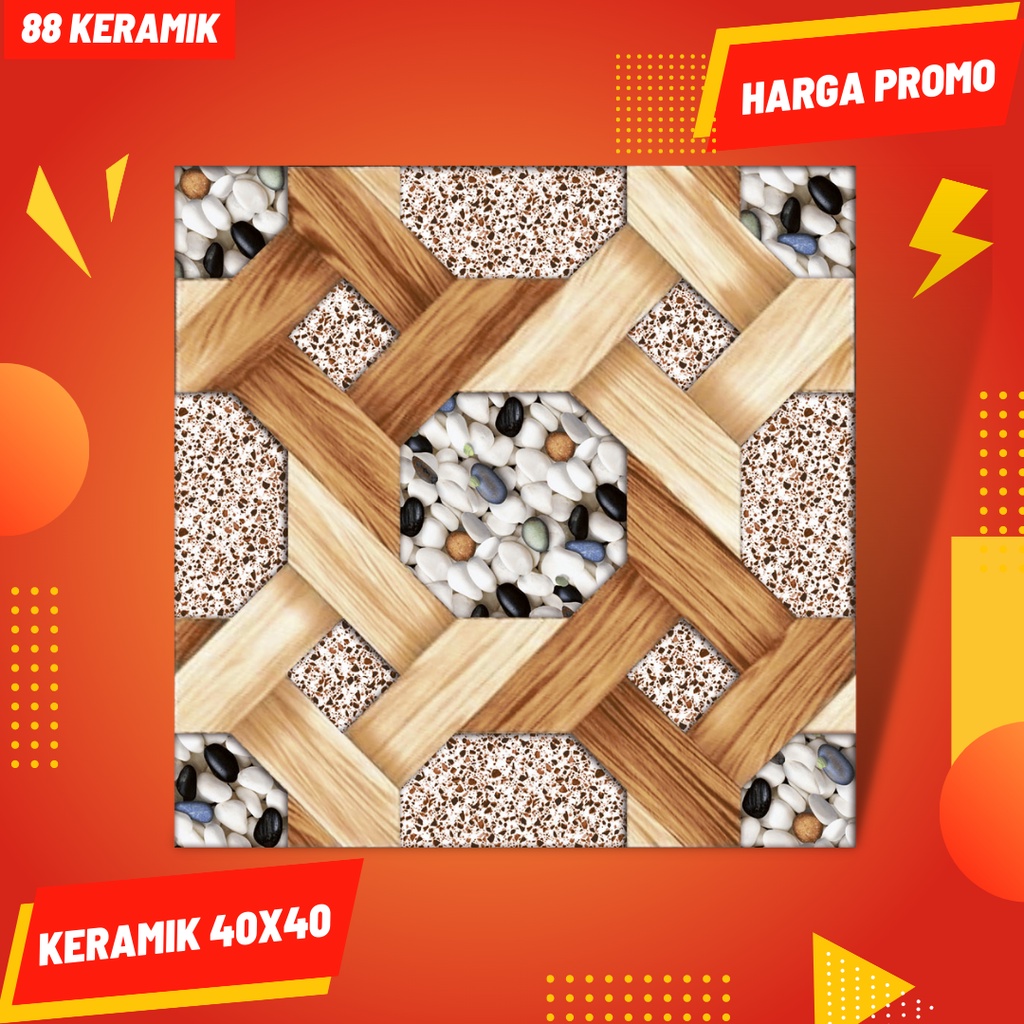Keramik Lantai 40x40 Kilap Motif Rotterdam