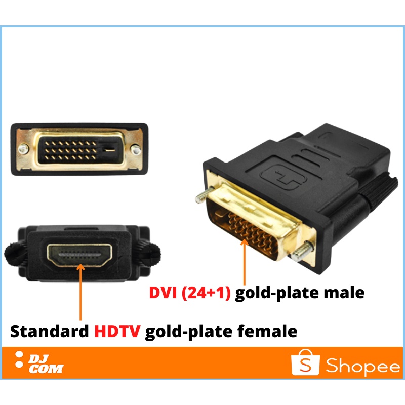 Adapter Converter DVI 24+1 Male to HDTV Female