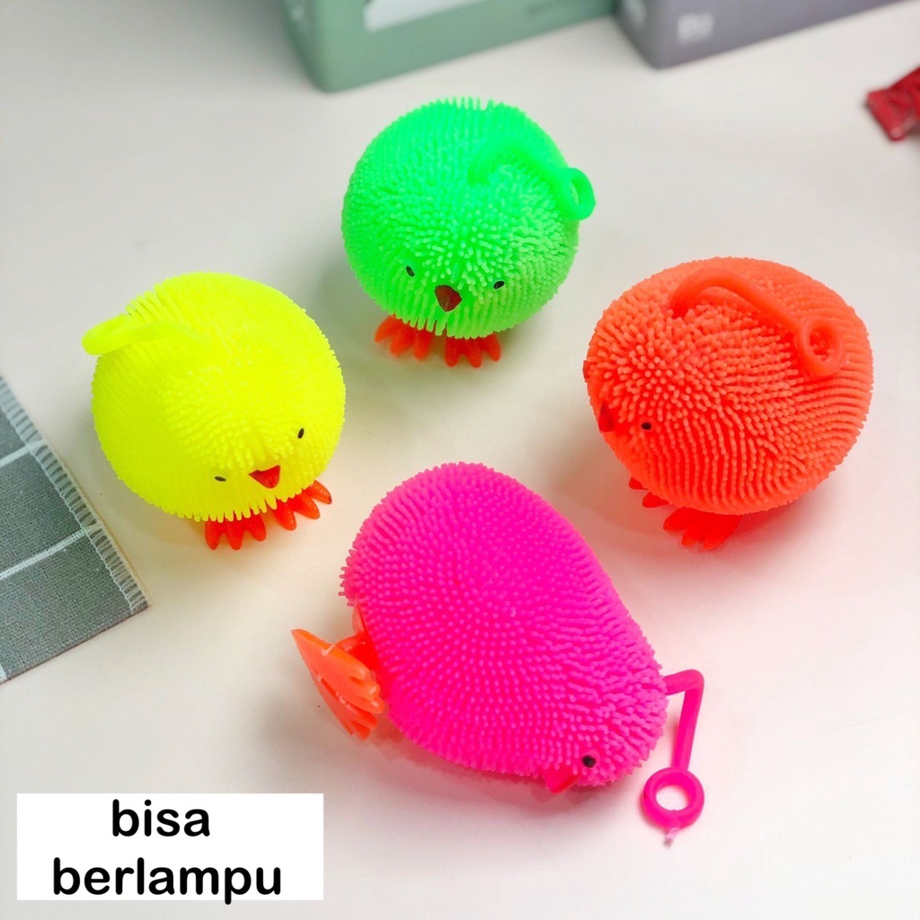 squishy lampu ulat caterpillar si ulir soft squishy lampu kelap kelip besar ayam rabbit led