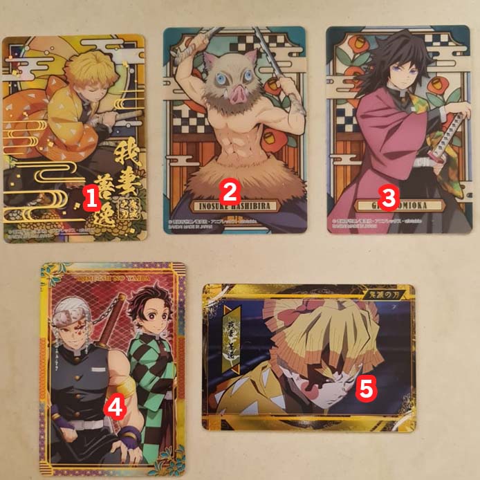 Demon Slayer Kimetsu no Yaiba Kartu Card Bandai Jepang Japan