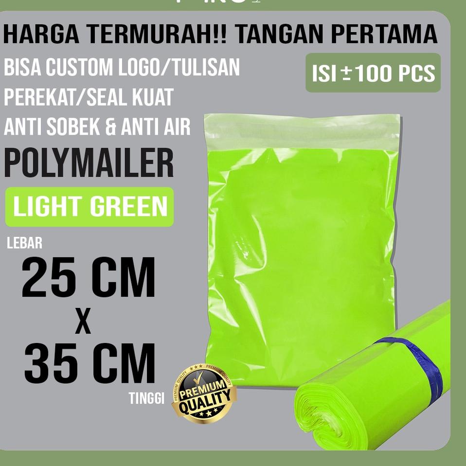 

Penjualan Hemat 25x35CM AMPLOP POLYMAILER KANTONG PLASTIK POLYBAG AMPLOP PACKING OLSHOP - LIGHT GREEN