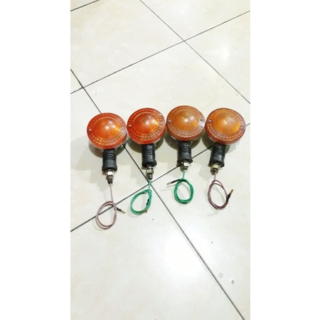 lampu sein sen riting ritting signal bulat imasen rxk rx125 dt original ori tua lama
