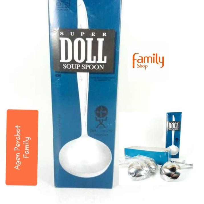 Irus Kecil / Centong Kuah / Sendok Sayur Super Doll Stainless Premium Tebal