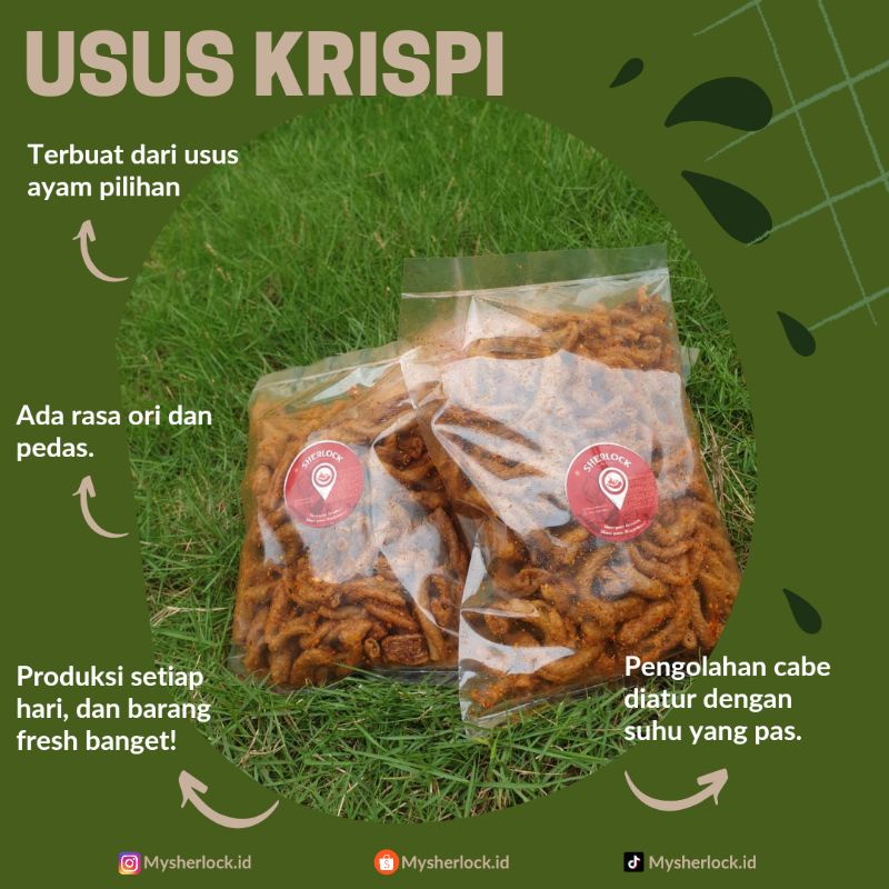 

Usus Krispi 250gr Kripsus Keripik Usus Ayam Pedas Original