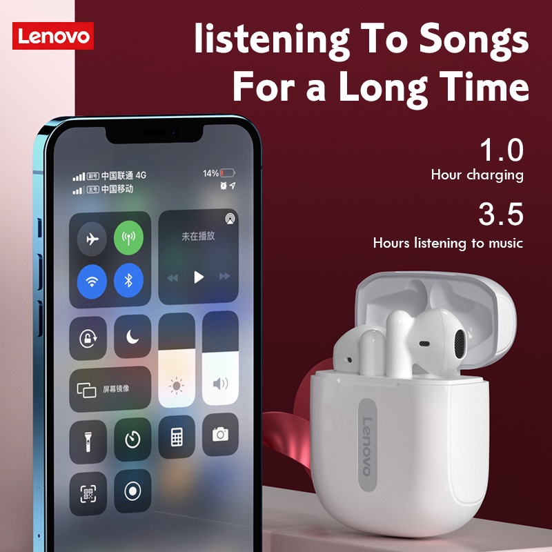 TWS Lenovo XT83 Headset Bluetooth 5.0 Wireless Earphone Kontrol sentuh Dukungan untuk Android IOS with Mikrofon