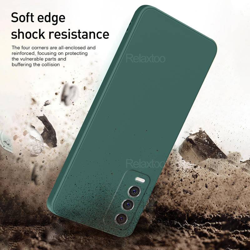 Silikon Cair Matte Sofe Cases Cover Untuk Vivo Y20 Y20i Y20s Y12s Y11s K3 Shockproof