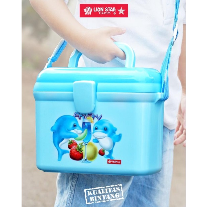 Kotak Bekal Makanan Minuman Set Anak SB-21 Pinky School Box Lion Star