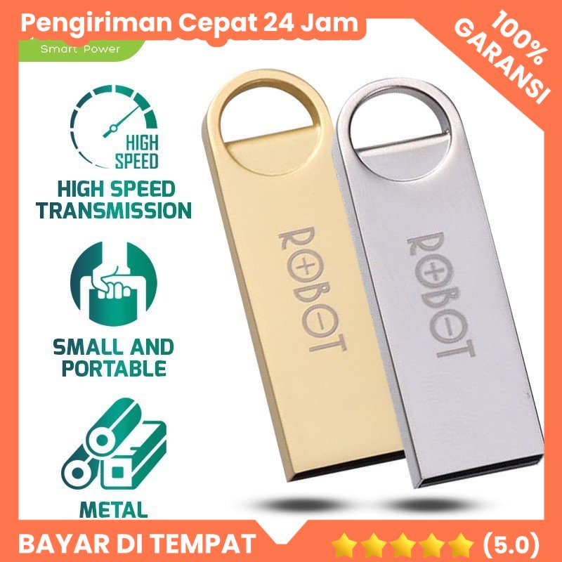 Robot RF304 4GB 4 GIGA Flashdisk FLASH DISK Metal High Speed &amp; Lightweight USB ORIGINAL GARANSI RESMI 1 TH