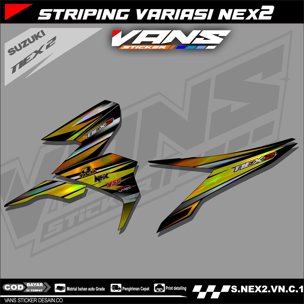Sticker striping motor nex 2,lis variasi motor nex 2