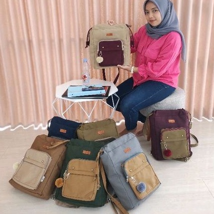 Dumi Dumpling 2in1 Bag Tas 2 Fungsi(Bisa Ransel &amp; Slingbag)