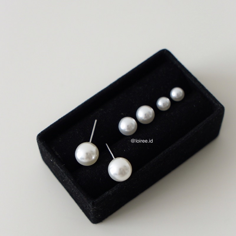 AVA | Wedding Collection - Classic Pearl Stud Bridal Earrings - Anting Wanita