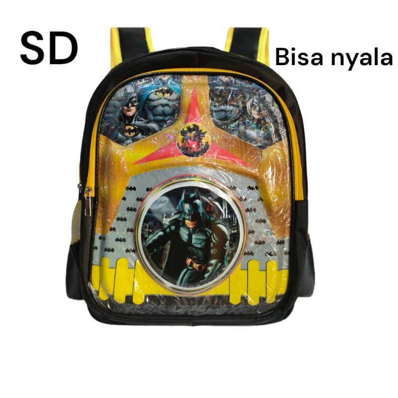 tas anak batmen/tas anak SD/tas anak sekolah/tas anak timbul 3 dimensi/tas anak timbul led/tas anak TK/tas anak laki-laki/tas anak karakter