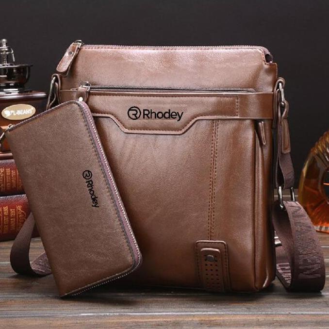 [KULIT ASLI] Rhodey Barnoroo Tas Selempang Pria Crossbody Bag