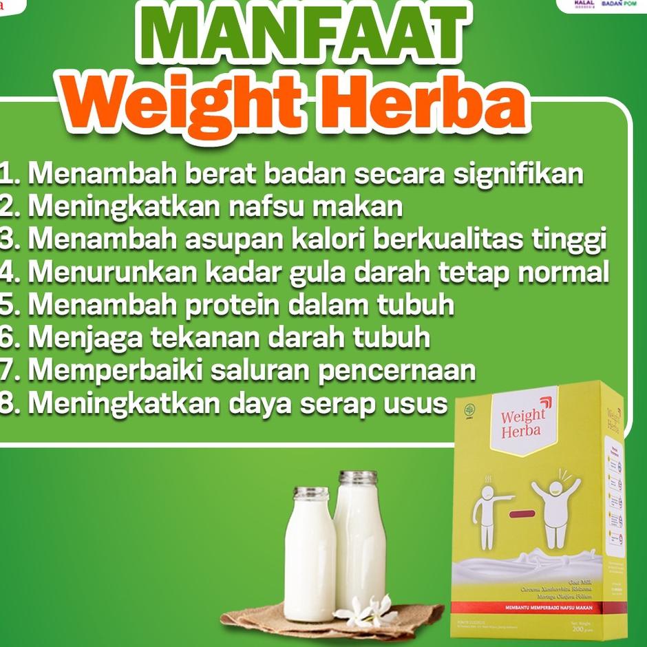 

(PROMO RGN76) Paket 2 Weight Herba Nafsu Makan - Original Susu Penambah Berat & Penggemuk Badan Perbaiki Saluran Pencernaan Tingkatkan Nafsu Makan Isi 200gr ✤