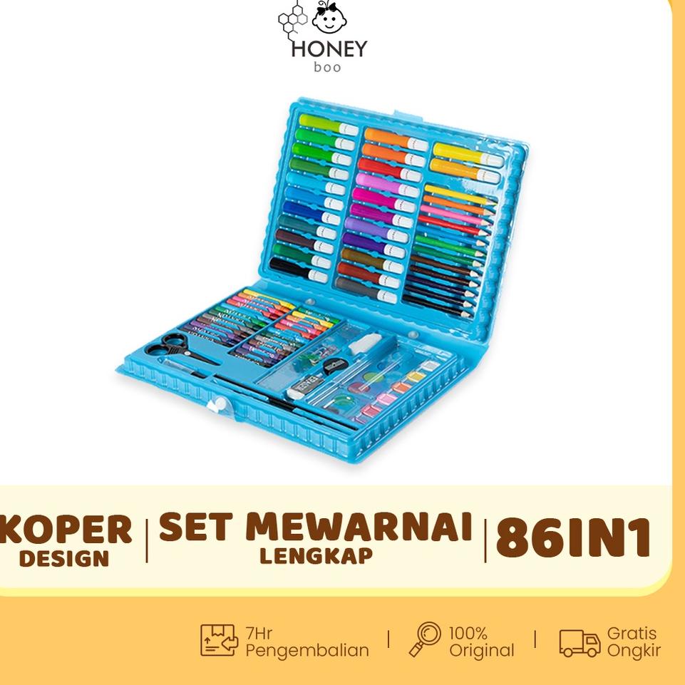 

3JSD3-C Honey Boo - Krayon Alat Lukis Mewarnai 86pcs Crayon 86pcs (9E