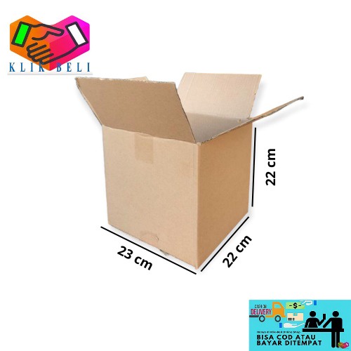 

Kardus Box Polos Persegi Panjang Ukuran 23x22x22 CM
