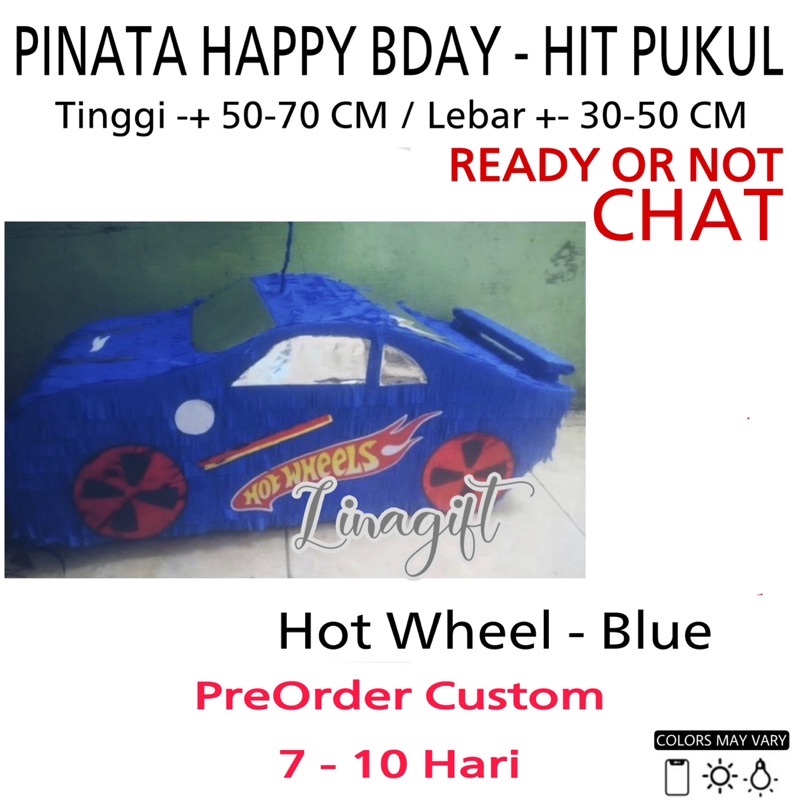 PINATA ULANG TAHUN ANAK LAKI COWO MOTOR MOBIL DINO GODZILLA CARS HOTWHEEL - HAPPY BIRTHDAY INSTANT / SAME DAY ONLY