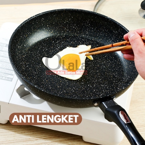 ( OJE ) WAJAN PENGGORENGAN BATU MEDIS PANCI TEFLON ANTI LENGKET MULTIFUNGSI TM-99701 / TM-99702 / TM-99705