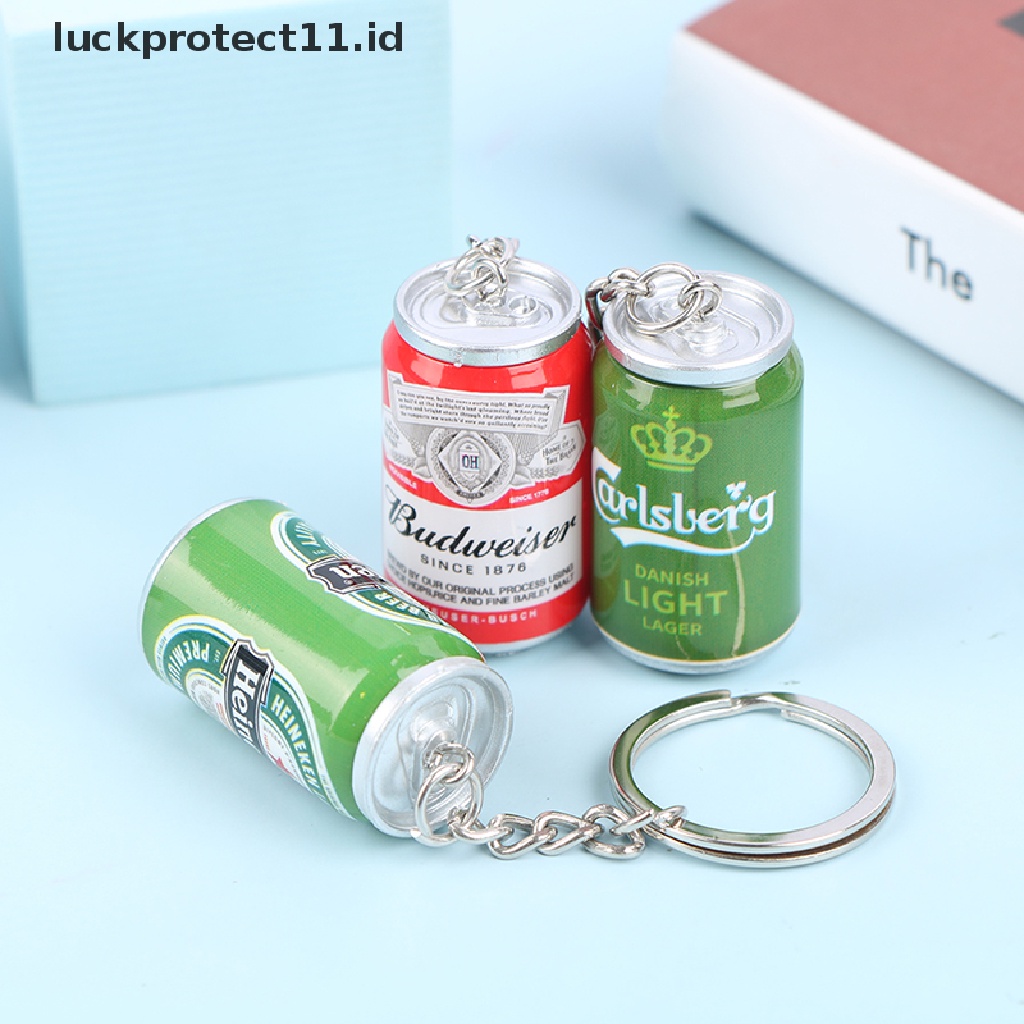 /Fashion Hot// Fashion// Simulasi Kaleng Bir Gantungan Kunci Anak Laki-Laki Pria Beer Can Keyring Trinket Pasangan Keren.