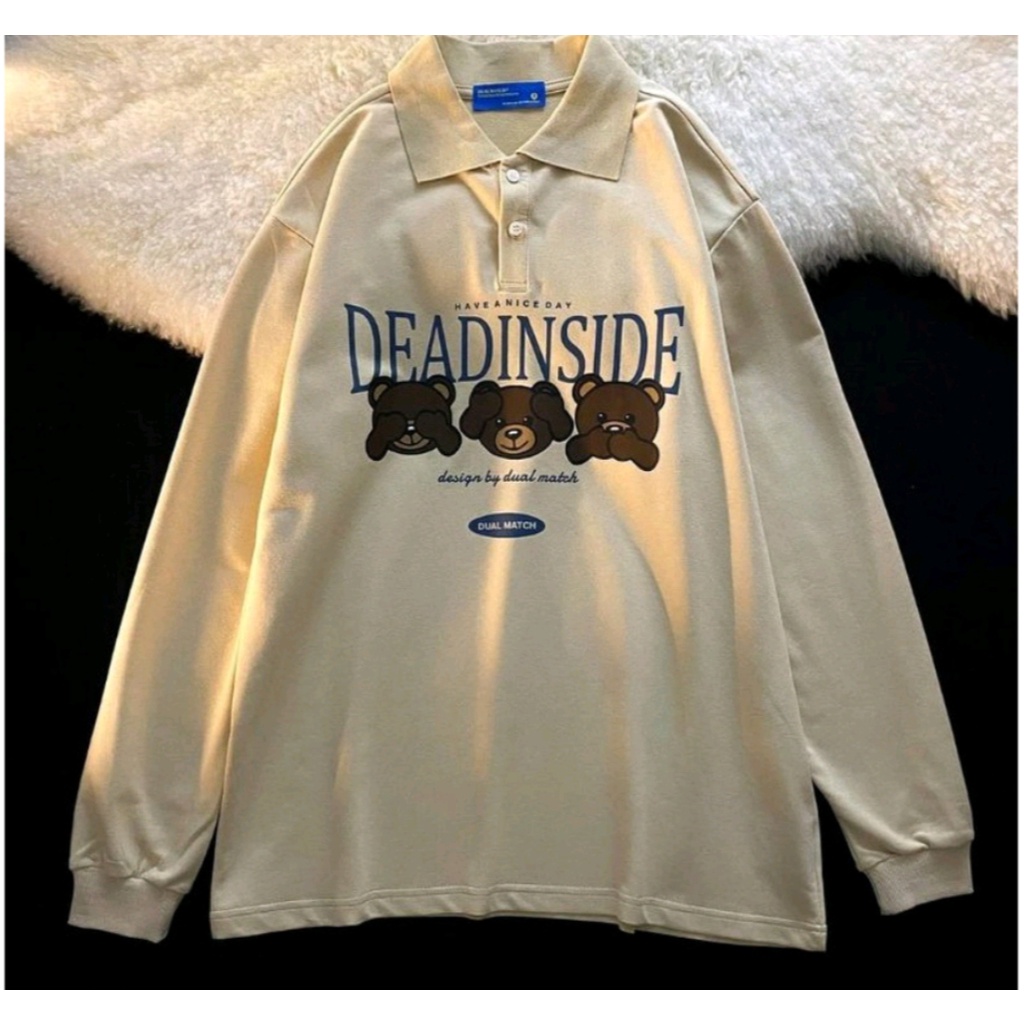 DEAD INSIDE TEDDY BEAR SWEATER BERKERAH UNISEX