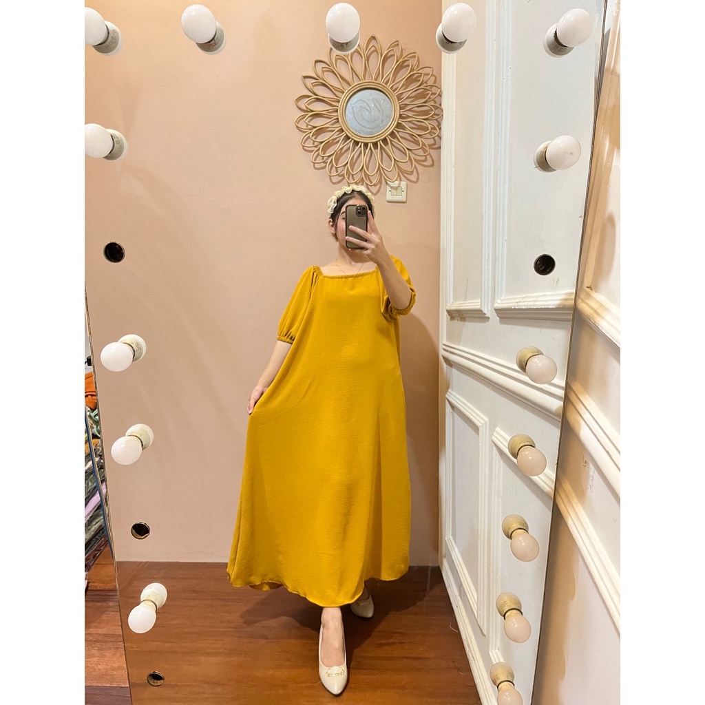 MASAYU LONG DRESS BAHAN CRINKLE / DRES CRINKLE